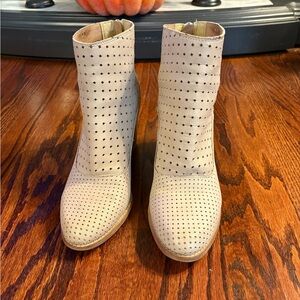 Elegant Perforated Ankle Booties